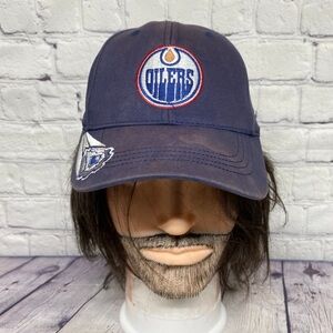 Edmonton Oilers Oil Gear Kids Boys Hat Cap Strap Back Navy Fireball McFarlane